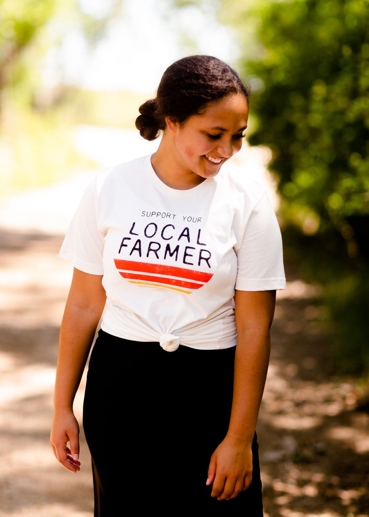 Support Your Local Farmer Graphic Tee Tops