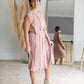 Swiss Dot Ruffle Sleeve Pleated Midi Dress Dresses Hailey & Co