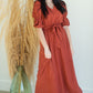 Swiss Dot Tie Waist Maxi Dress Dresses Orange Creek/Tea N Rose