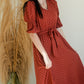 Swiss Dot Tie Waist Maxi Dress Dresses Orange Creek/Tea N Rose