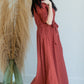 Swiss Dot Tie Waist Maxi Dress Dresses Orange Creek/Tea N Rose