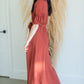 Swiss Dot Tie Waist Maxi Dress Dresses Orange Creek/Tea N Rose