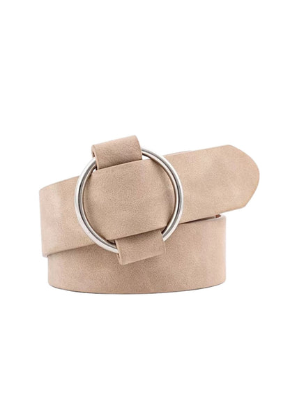 Tan Vegan Leather Ring Belt Accessories Dani & Em