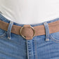 Tan Vegan Leather Ring Belt Accessories Dani & Em