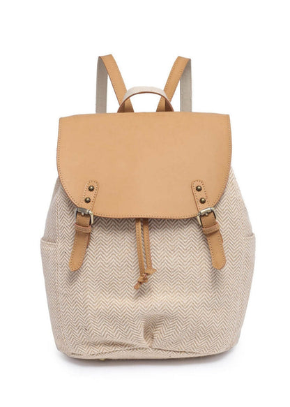 Tatum Canvas Backpack With Flap over Accessories Jen & Co.