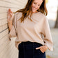 Taupe 3/4 Trumpet Sleeve Top - FINAL SALE Tops