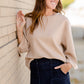 Taupe 3/4 Trumpet Sleeve Top - FINAL SALE Tops