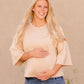Taupe 3/4 Trumpet Sleeve Top - FINAL SALE Tops