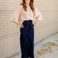 Taupe 3/4 Trumpet Sleeve Top - FINAL SALE Tops