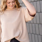 Taupe 3/4 Trumpet Sleeve Top - FINAL SALE Tops