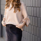 Taupe 3/4 Trumpet Sleeve Top - FINAL SALE Tops