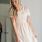 Taupe Button Up Puff Sleeve Dress Dresses Hayden Los Angeles
