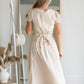 Taupe Button Up Puff Sleeve Dress Dresses Hayden Los Angeles