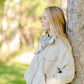 Taupe Collar Zipper Pocket Jacket Tops Pologram