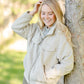 Taupe Collar Zipper Pocket Jacket Tops Pologram