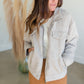 Taupe Collar Zipper Pocket Jacket Tops Pologram