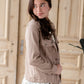 Taupe Cropped Utility Jacket Shirt Be Cool