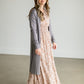 Taupe Floral Smocking Waist Maxi Dress Dresses