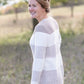 Taupe + Ivory Stripe Waffle Knit Sweater - FINAL SALE Tops Staccato