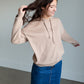 Taupe Long Sleeve Hooded Sweatshirt Tops Staccato