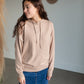 Taupe Long Sleeve Hooded Sweatshirt Tops Staccato
