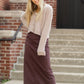 Taupe Solid Casual Knit Cardigan Tops Love Tree