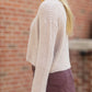 Taupe Solid Casual Knit Cardigan Tops Love Tree