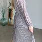 Taupe Womens Ditsy Print Pleated Skirt Midi Dress Dresses Hayden Los Angeles