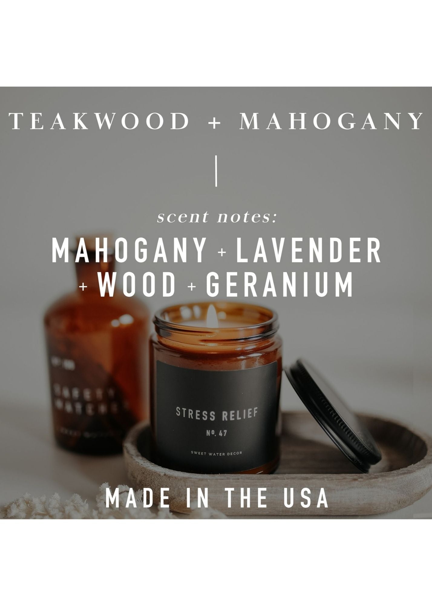 Teakwood and Mahogany Soy Candle Home & Lifestyle Sweet Water Decor