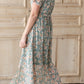 Teal + Gold Maxi Dress With Tie Dresses Polagram
