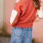 Texture Color Block Long Sleeve Sweater Top Tops Tea N Rose