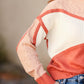 Texture Color Block Long Sleeve Sweater Top Tops Tea N Rose