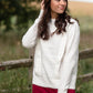 Textured Pom Pom Detail Crew Neck Sweater Tops Staccato