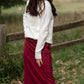 Textured Pom Pom Detail Crew Neck Sweater Tops Staccato