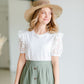 The Averie Eyelet Sleeve Tee Shirt Shirt