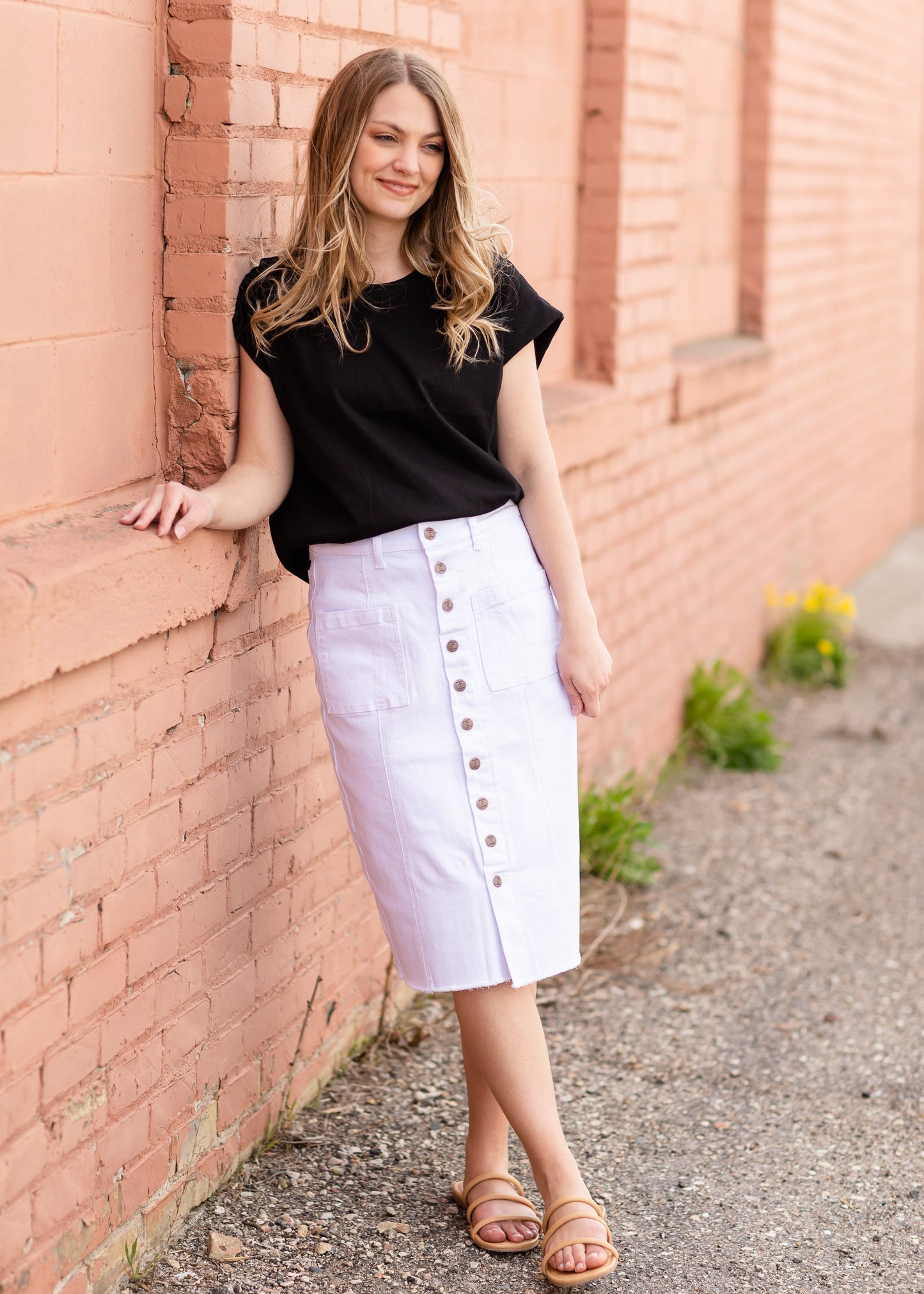 The Basic Cap Sleeve Top Tops Black / S