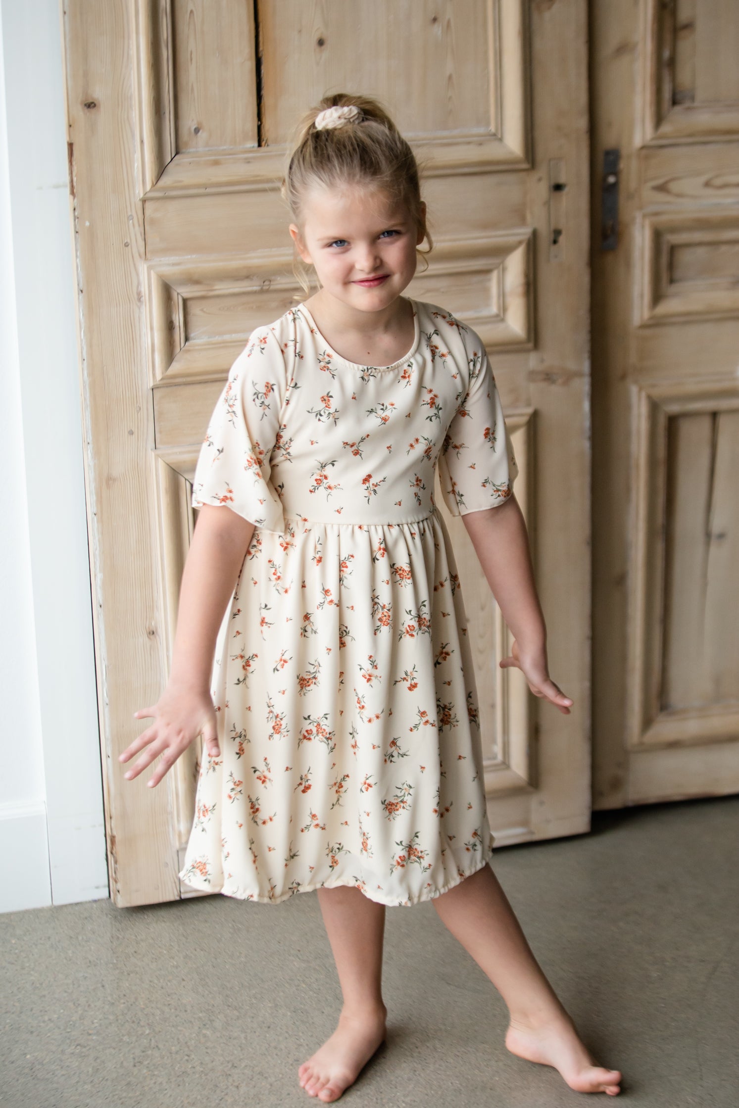 The Floral Print Girls Dress Girls Woodmouse + Thistle