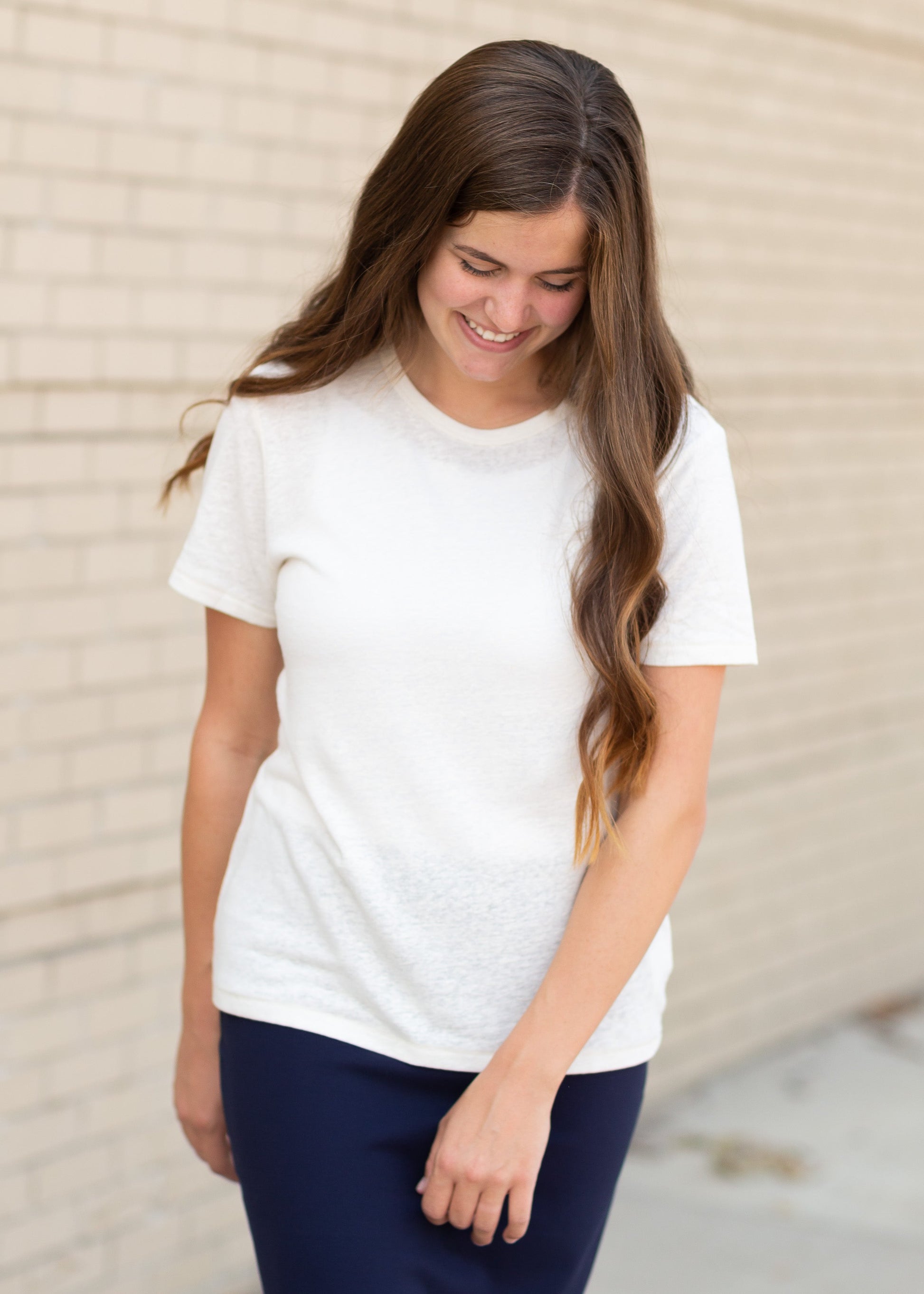 The Lolly Short Sleeve Tee Tops Ivory / S