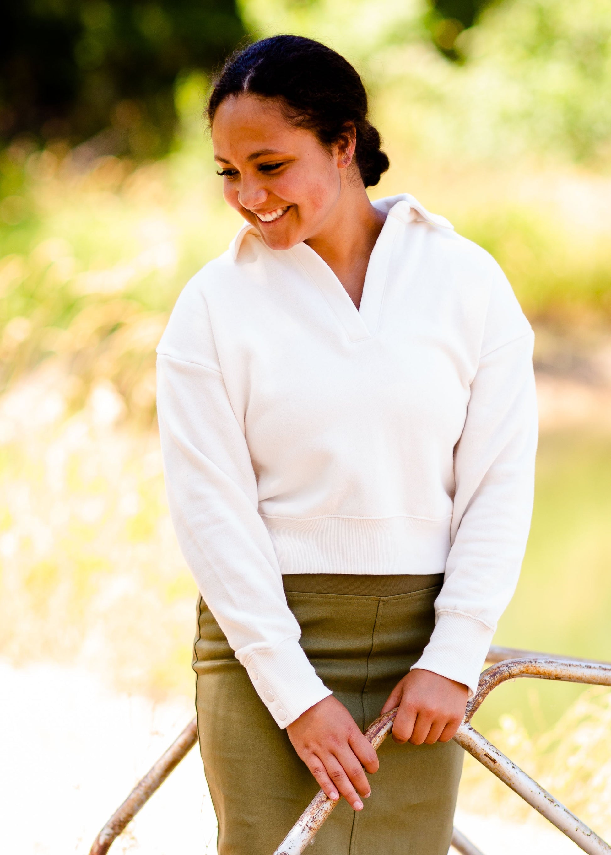 The Long Sleeve Maeve Sweatshirt Tops Ivory / S