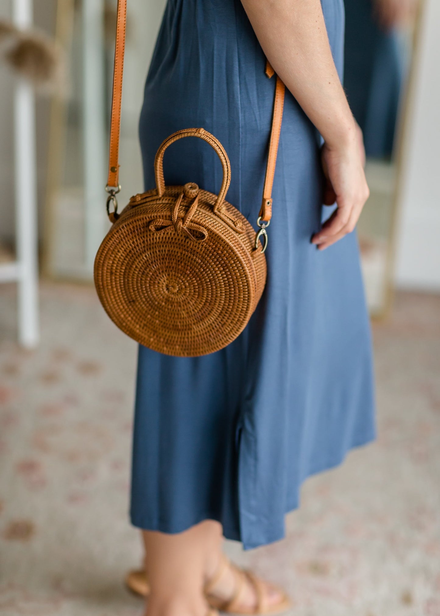 The Natural Rattan Classic Crossbody or Clutch Accessories Bright Smile