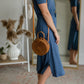 The Natural Rattan Classic Crossbody or Clutch Accessories Bright Smile