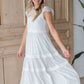 Tiered Maxi Dress with Lace Trim Detail Dresses Polagram