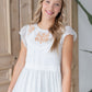 Tiered Maxi Dress with Lace Trim Detail Dresses Polagram