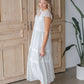 Tiered Maxi Dress with Lace Trim Detail Dresses Polagram