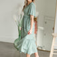 Tiered Ruffle Dress With Lace Detail Dresses Polagram & BaeVely