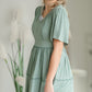 Tiered Ruffle Dress With Lace Detail Dresses Polagram & BaeVely