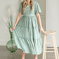 Tiered Ruffle Dress With Lace Detail Dresses Polagram & BaeVely