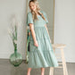 Tiered Ruffle Dress With Lace Detail Dresses Polagram & BaeVely