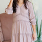 Tiered Ruffle Pink Midi Dress Dresses Mikarose