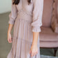 Tiered Ruffle Pink Midi Dress Dresses Mikarose